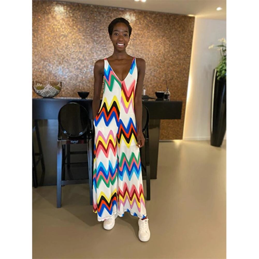 NWT Missoni Zigzag Print Wide Leg Side Pocket Jumpsuit Women's Multi Size: XS